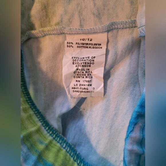 Scooby Doo girls size 10-12 turquoise white & lime short set EUC - Picture 3 of 8